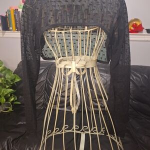 Black Sheer Lace Bolero